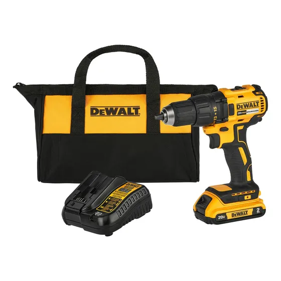Kit de Taladro Atornillador DeWalt de 1/2" (13mm) Inalámbrico 20V MAX* Dcd7771d1-b2