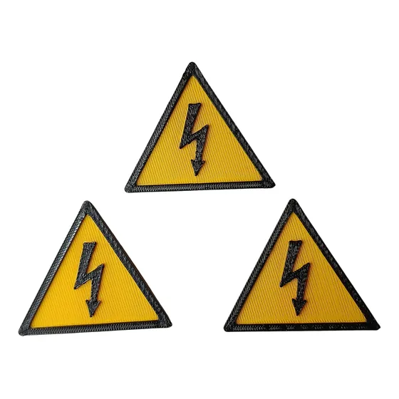 Letrero Señalización Riesgo Eléctrico X 10 Unidades Plástico