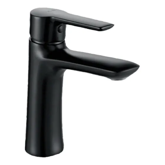 Llave Monomando Para Lavabo Negro Mate 17cm Altura