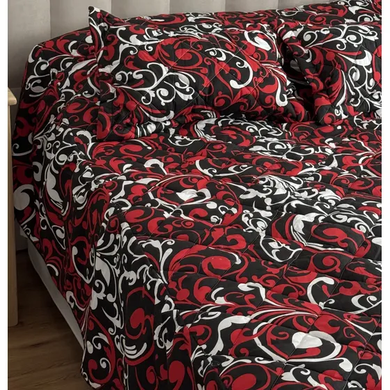 Cubrecama Invierno 2 Plazas + 2 Almohadones Relleno Fidelna