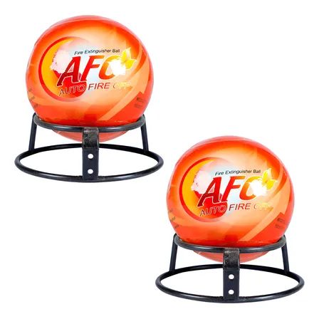 2 Bola Extintora Apaga Fogo Incêndio C/ Suporte 1,3 Kg