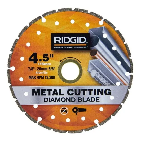  Disco Especializado De Diamante 4.1/2 Corte Metal Ridgid