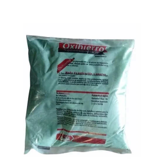 Oxido De Hierro Verde Pradera 1kg Pigmento Pisos Oxivea