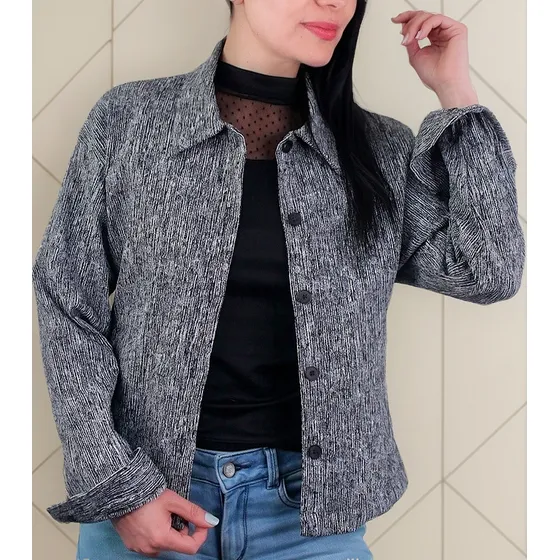 Chaqueta Liviana Para Mujer Lec Lee - Negro