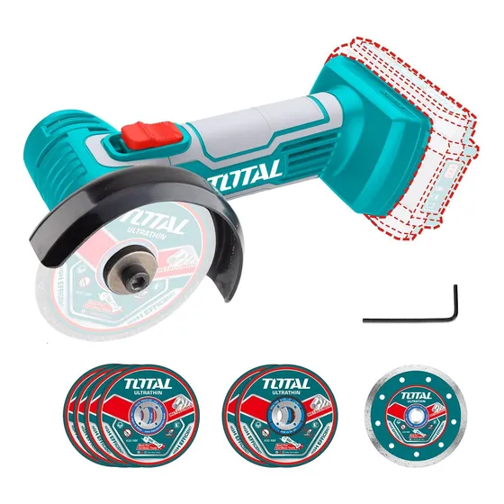 Mini Amoladora Inalámbrica Total 20v - 3'' 76mm, A Batería