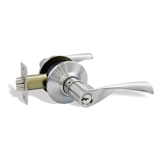 Cerradura Para Baño Cromo Satinado Manija Boston Color Gris
