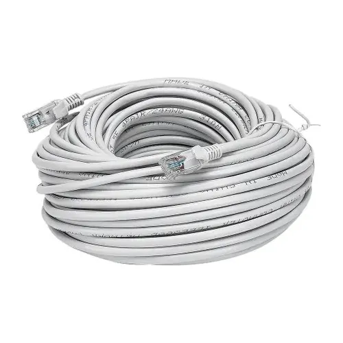 Cable De Red Lan 30 Metros Ethernet Router Rj45 Plano Blanco