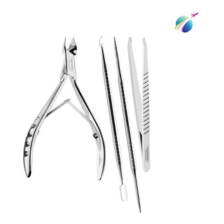 Kit Para Unhas Tramontina Em Aço Inox Com Pinça 4 Peças Kit Para Unhas Tramontina Em Aço Inox Com Pinça 4 Peças