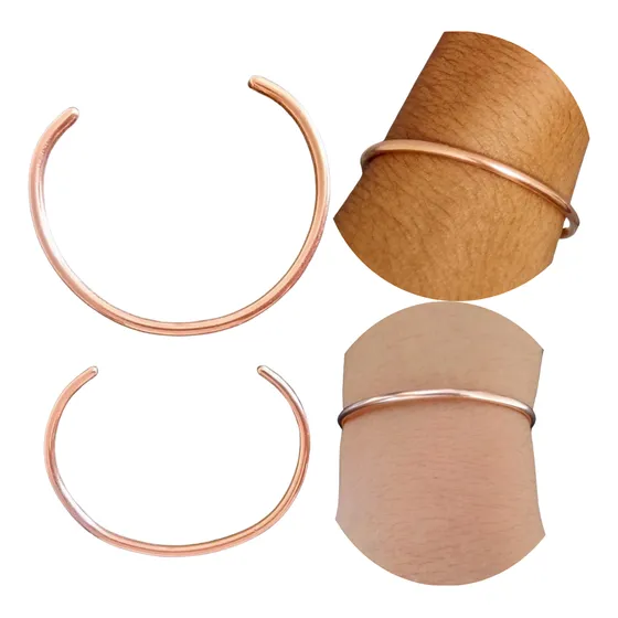 Kit 2 Pulseiras Mãe E Filha De Cobre Artesanal Puro 100% Nat