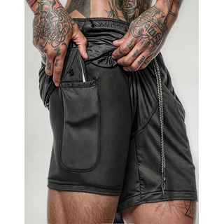 Short Duplo 2 Em 1 P/ Corrida C/ Lycra E Bolso Interno Short Duplo 2 Em 1 P/ Corrida C/ Lycra E Bolso Interno