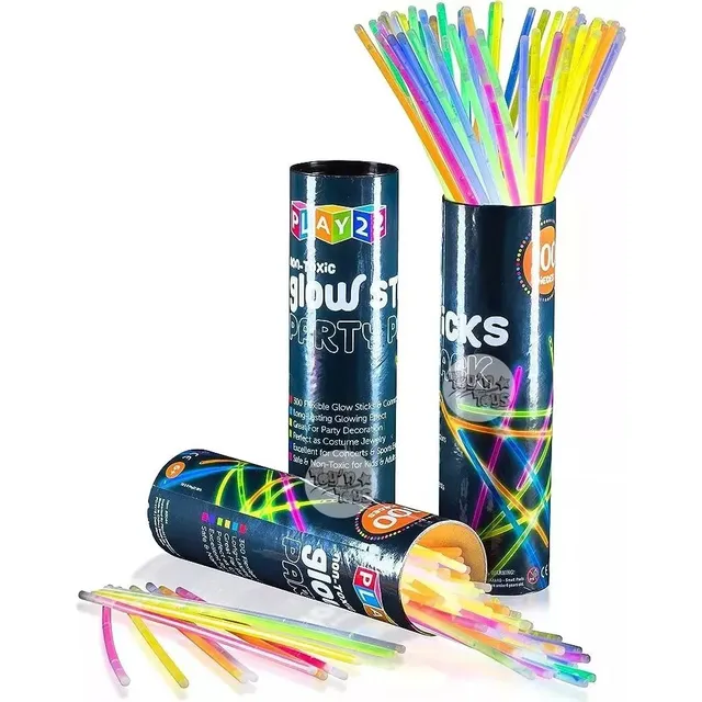 Pulseras Flúo Pack De 100 Unidades Luminosas Colores Neón