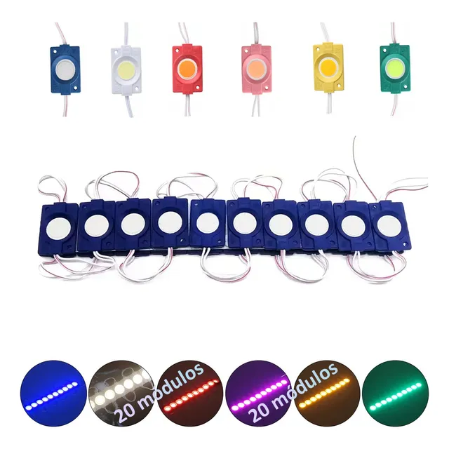 20pcs Modulos Led Modulo Led Impermeable Multiusos 12v