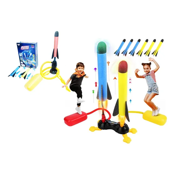 Lanzador De Cohetes De Juguete Para Niños Luces Juego Regalo