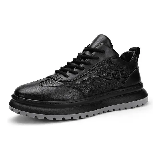 Sapatos Casuais Acolchoados De Cano Alto Com Estampa De