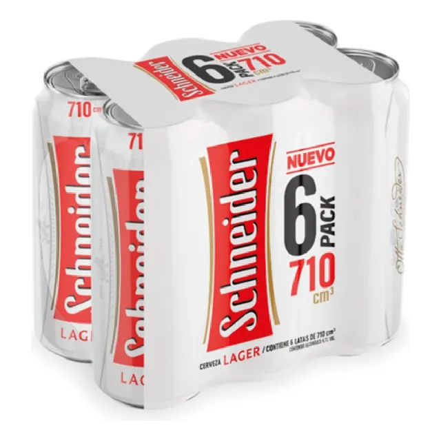 Pack X6 Latas De Cerveza Schneider 710 Ml Universo Binario