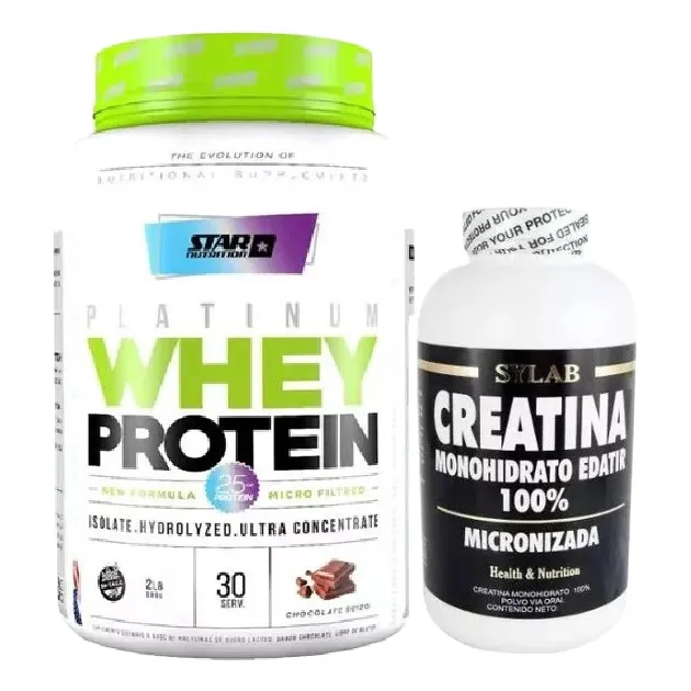 Whey Protein Star Nutrition 2lb + Creatina Sylab 300gr Chocolate
