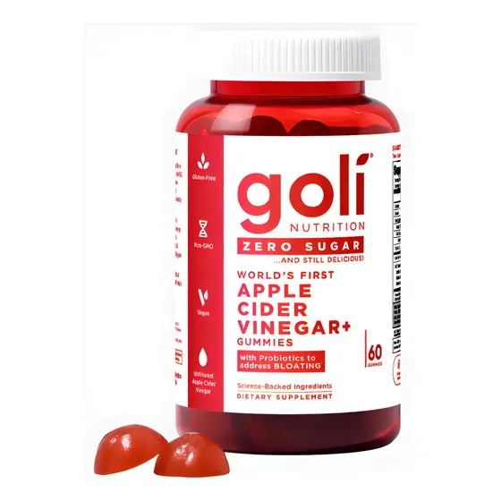 Goli Nutrition - Vinagre De Manzana 60 Gomitas - Vitaminas Manzana Cero Azucar