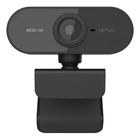 Cámara web 1080p Full HD 360° con cámara de visión micrófono USB color negro