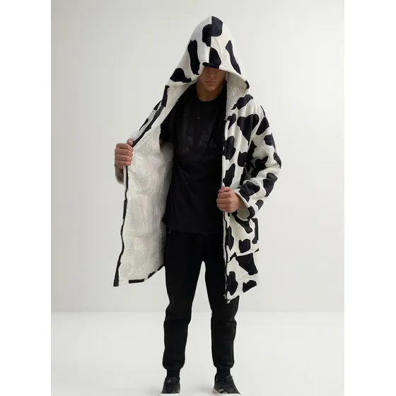 Poleron Sherpa Con Cierre Polar Bata Frazada Polerones Felpa Con Capucha 95cm