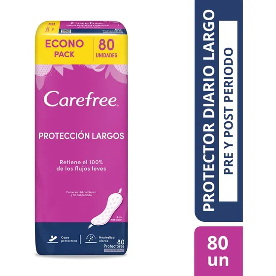 Protectores Carefree® Protección Largos X80 Unidades