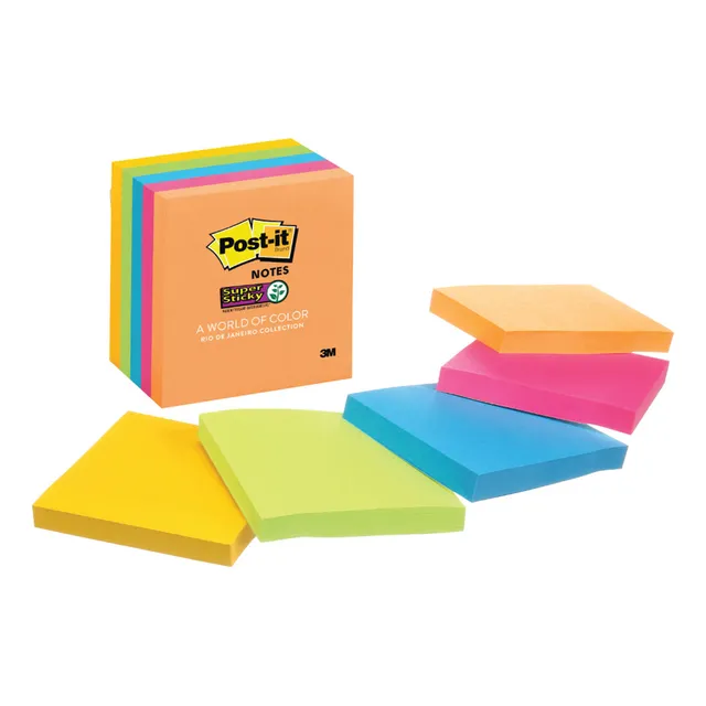 Notas Adhesivas 654 Post It Supersticky Rio De Janeiro Color Naranja