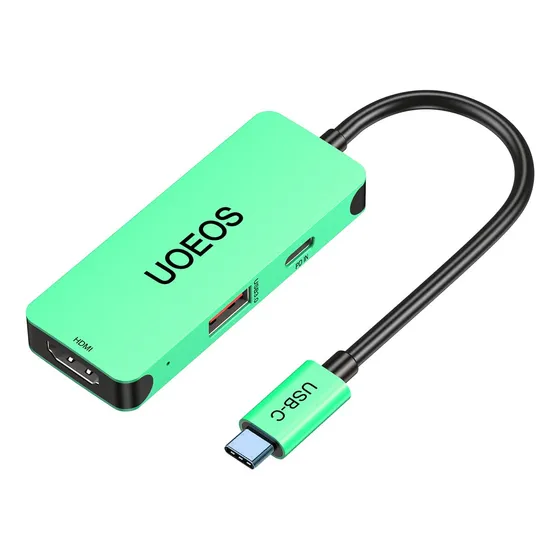 Uoeo Adaptador Multpuerto Usb C Hdmi 3 1 Amarillo Limon