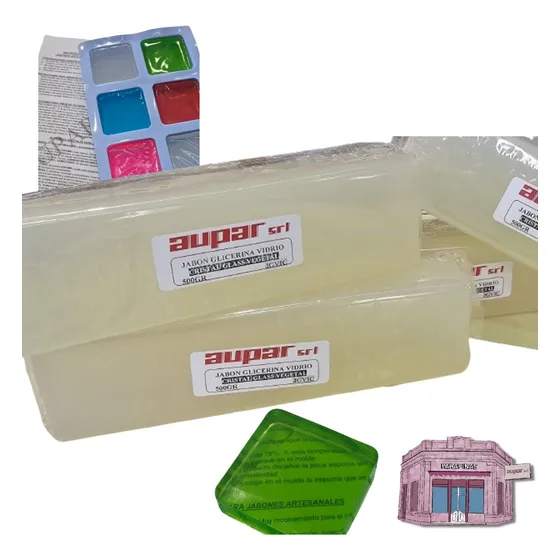 Jabón Glicerina Vegetal Cristal Glass Vidrio Vegano X 1 Kg