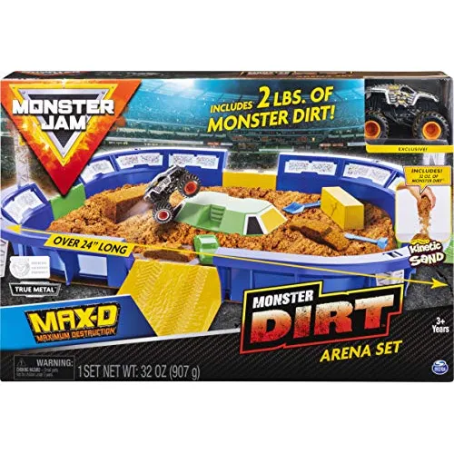 Juego Monster Jam Arena 24  Con Camión Max-d Y Suciedad Mons