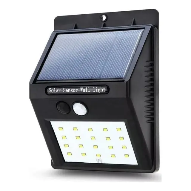 Reflector Led Solar Exterior Fotocelula 20 Led Luz Fria