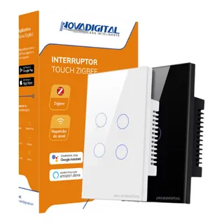 Interruptor Zigbee Inteligente 4 BotÔes Alexa Novadigital Interruptor Zigbee Inteligente 4 BotÔes Alexa Novadigital