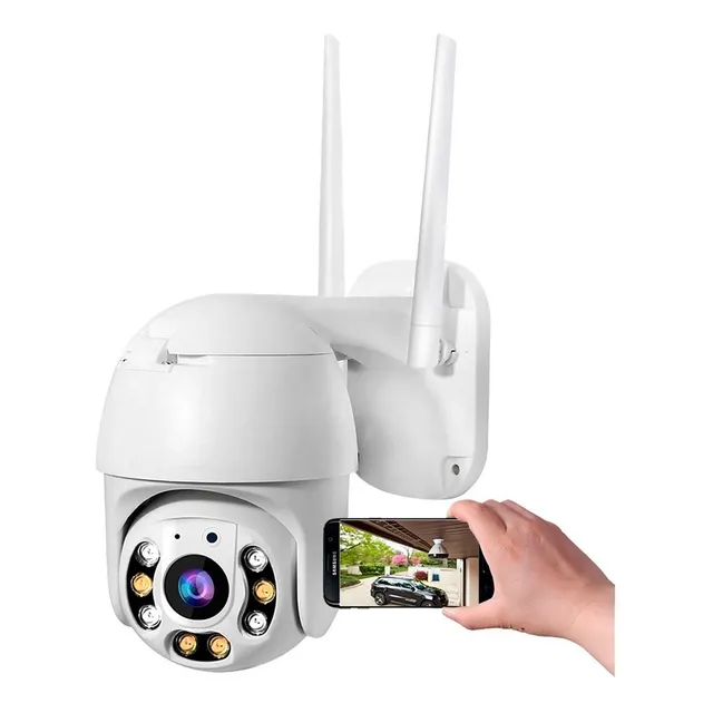 Camara Smart Full Hd Exterior Wifi Sensor Movimiento Remoto Color Blanco