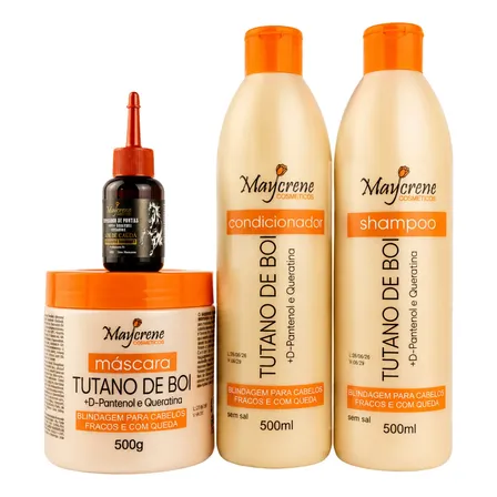 Kit Maycrene Tutano De Boi Antiqueda E Antiquebra Capilar