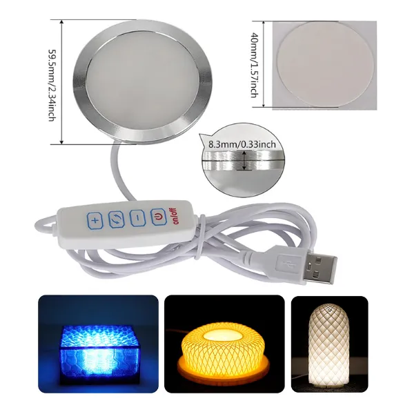 10 Kit Led Dimmer Para Lampara En Impresion 3d Usb