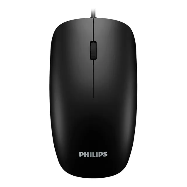 Mouse Optico Ambidiestro Usb Philips 1000 Dpi 3 Botones