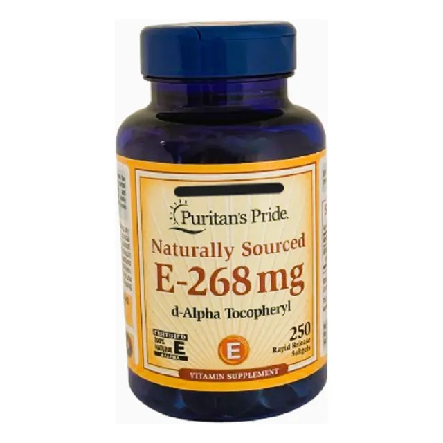E 268mg 400iu D Alpha Tocopheryl - 250 Softgels Puritans Sabor Sin Sabor