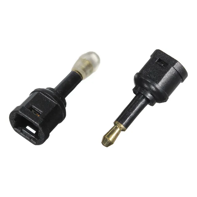 Conector Toslink Hembra A Plug Macho 3.5mm Audio Digital Negro