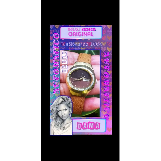 Reloj Seiko Automático Original. De Colección.  Para Dama.