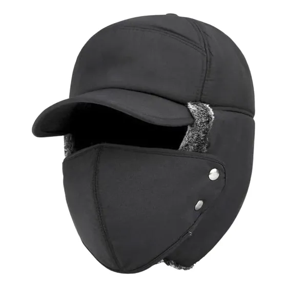 Gorro Ruso Con Visera Y Cubre Boca Colores Varios 