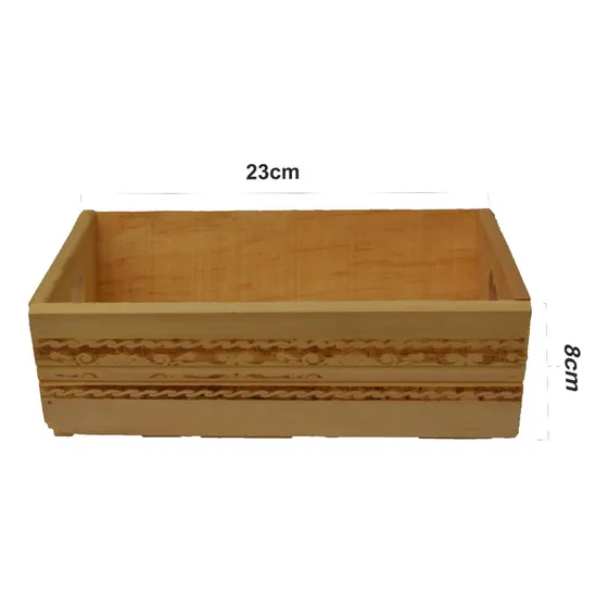 Caja Canasta Guacal Madera Cumpleaños Desayunos Detalle 23cm