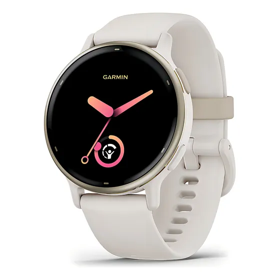 Smartwatch Garmin Vívoactive Vivoactive 5 display de 1.2" con correa de silicona color Blanco y caja color marfil