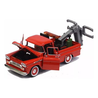 Miniatura Metal Chevy Apache Fleetside Pickup 1958 1:24 Moto Miniatura Metal Chevy Apache Fleetside Pickup 1958 1:24 Moto