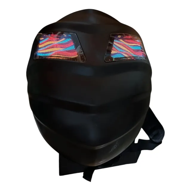 Mochila Motociclista Caparazon Led Impermeable+bateria