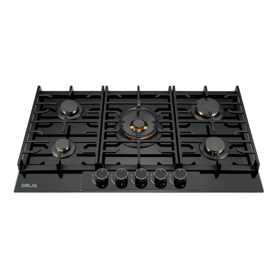 Tope De Cocina A Gas 5h 90cm  Genova Negro Drija