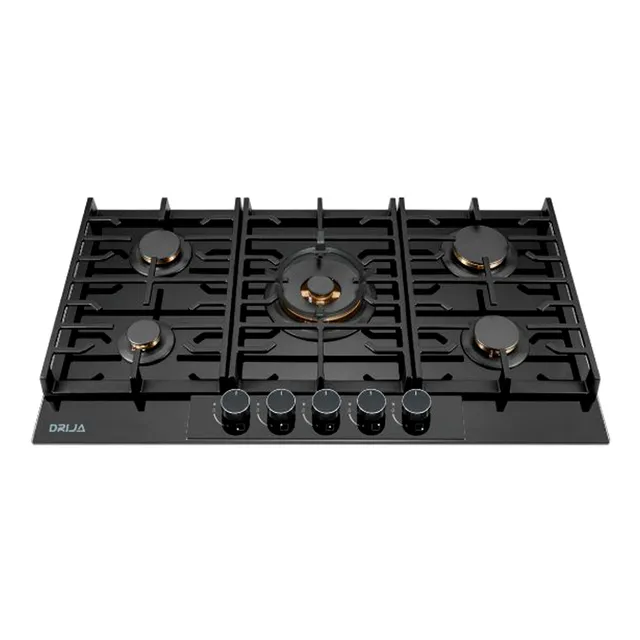 Tope De Cocina A Gas 5h 90cm  Genova Negro Drija