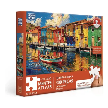 Toyster - Lagoa com Barco: Quebra-cabeça 300 Peças - Game Office