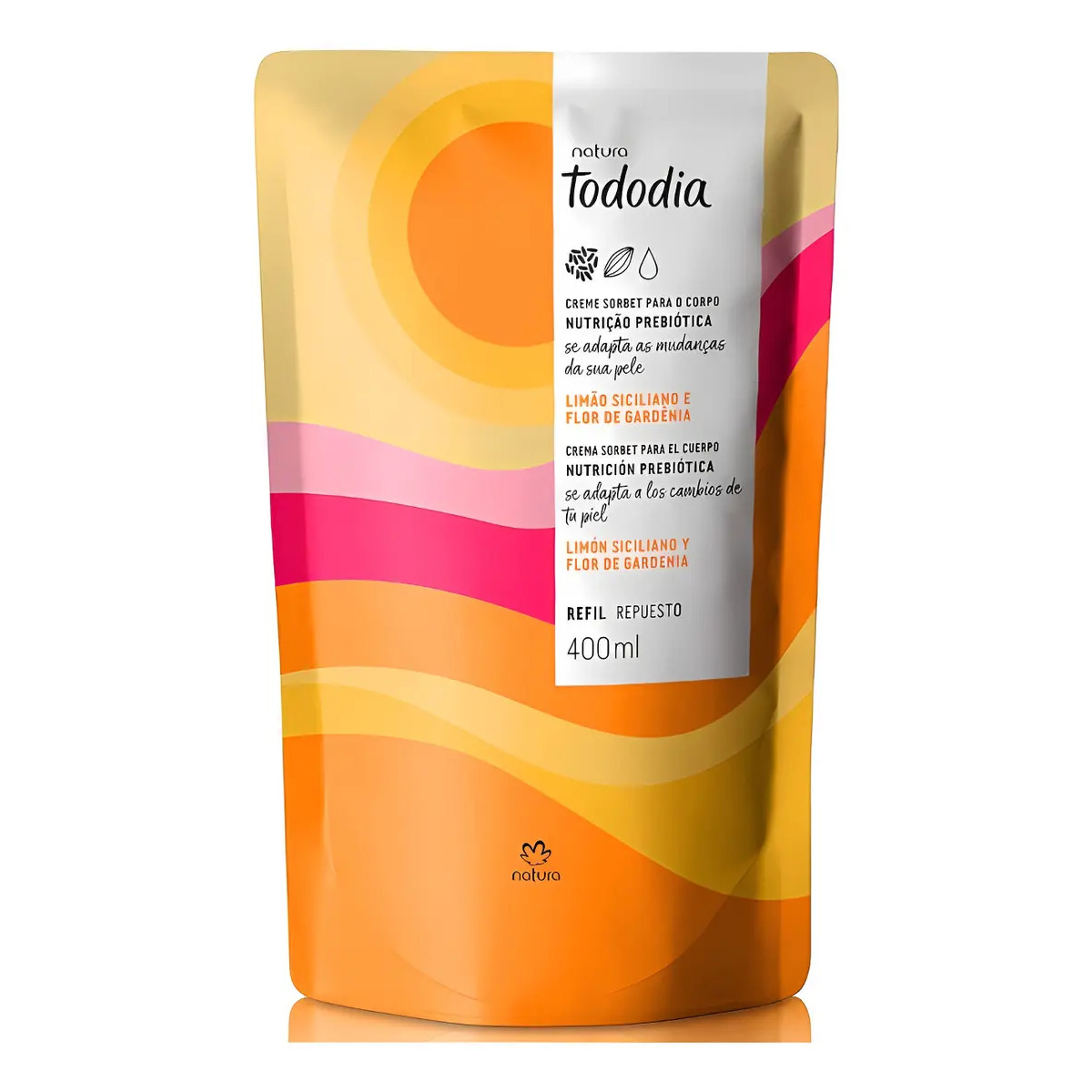 Refil Hidratante Natura Tododia Corporal 400ml Limão Siciliano