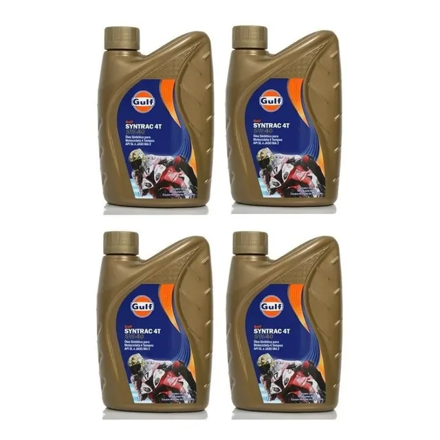 Oleo Motor 4 T ( 5w-40) 100% Sintetico Gulf Kit Com 04 Lts