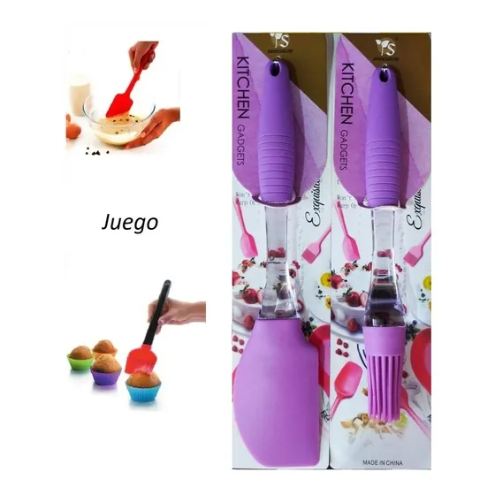 Espatula Dedo Magico Y Brocha De Silicon Reposteria Juego
