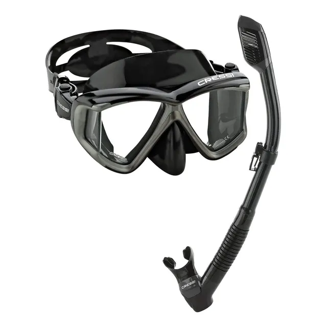 Cressi Mascara Panoramica Vision Ancha Kit Esnorquel Seco 4