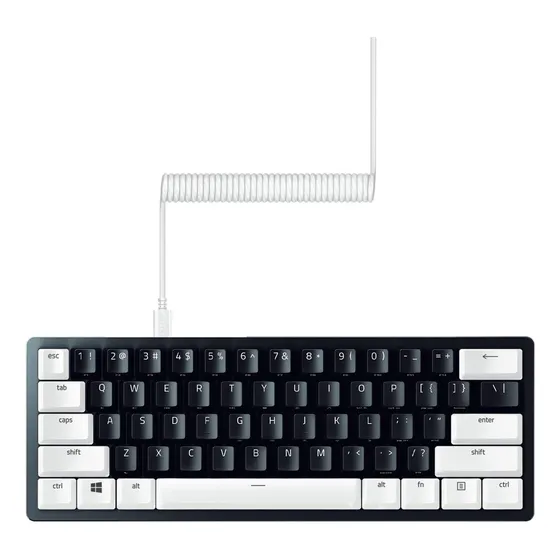Razer Pbt Keycap + Upgrade De Cabo Em Espiral Conjunto: Doub